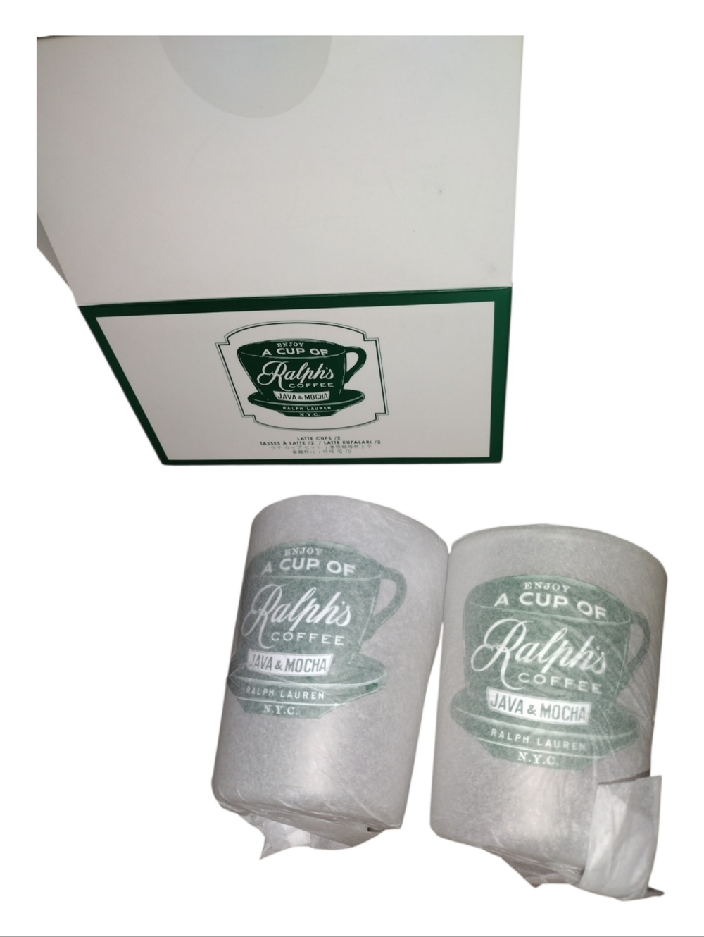 Ralph Lauren Latte Glasses - Set of 2 - Picture 2 of 6